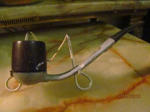 FALCON FD!! Vintage Falcon Tobacco Pipe with Aluminium Bent Stem and Briar Interchangeable Bowl