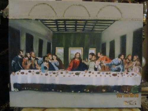 PAT LANG !! Oil on Canvas Titled "unfinished" by Renowned artist PAT LANG - ORIGINAL