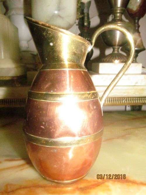 PEERAGE CREAMER!! 1950's Vintage Peerage Copper and Brass Creamer/Milk Jug