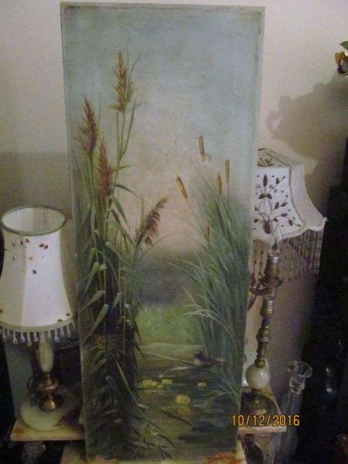 19TH CENTURY ART!! Oil On Canvas Stretched Over wood Frame - Landscape Art