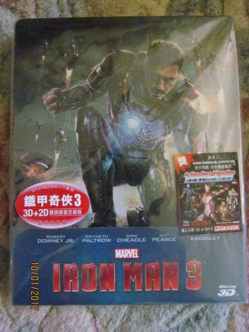 BLUE RAY DVD !! Iron Man 3 by MARVEL - Still sealed - 3D + 2D - 2 discs