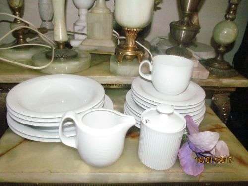 ARZBERG WHITE SKY !! Fine Porcelain ARZBERG Set/Lot - White Sky Series 17 Items