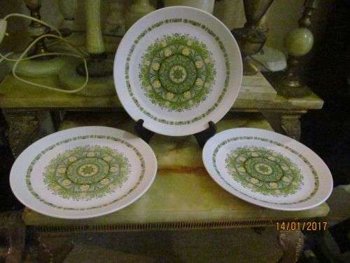 NORITAKE FOR THREE !! Lot of Three Collectable Fine Porcelain Noritake Salad Plates - Palos Verde