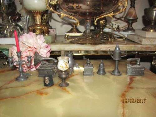 THUS ENDS THE LOTS !! Vintage + Antique Lot of Nine Items - Collectable Miniatures