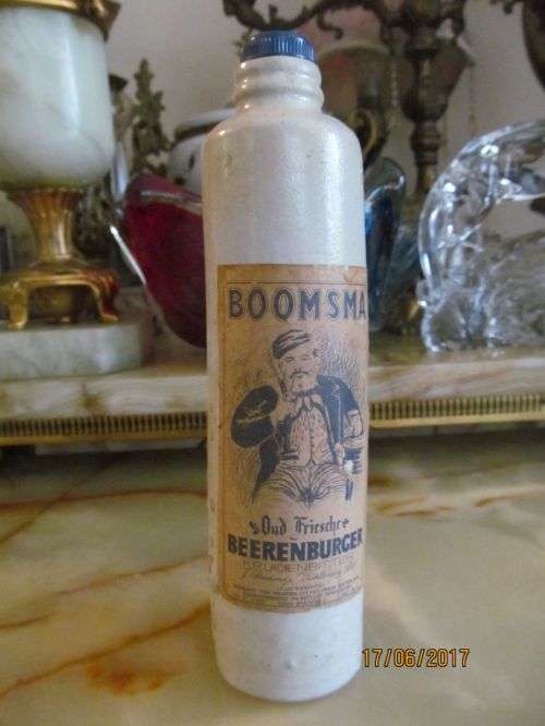 FIRE WATER !! BOOMSMA Beerenburger- Dutch Drink in Original Vintage Stoneware Bottle