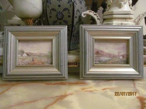JUNE TUCKETT !! Lot of Two Framed Oil on Board Landscape Paintings by SA Artist June Tuckett