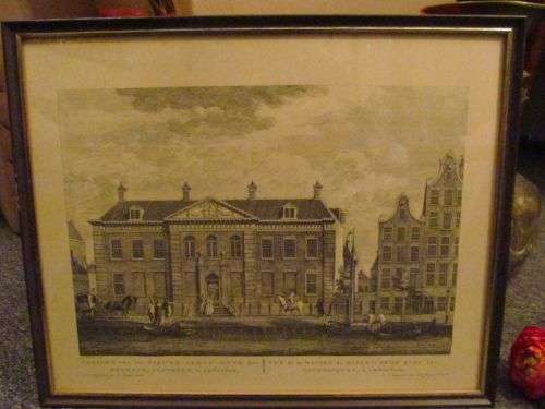 AMSTERDAM !! Framed Vintage Print of Antique Sketch by P.Fouquet - Series Collectable