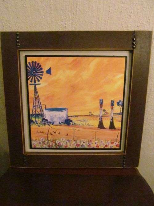 PORTCHIE !! Framed Lithographic Full Color Print - Icena Linen Embossed Paper + UV Varnish