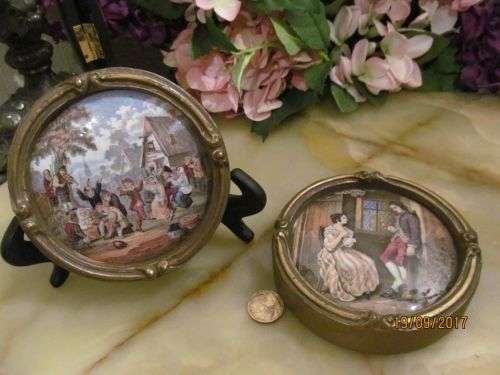 19th C PRATT WARE !! Antique 1870 Staffordshire Pratt Ware Framed Pottery