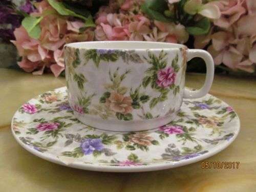FRANCO POZZI !! Vintage (1950-1960) Fine Porcelain Gallarate Italian Designer Cup and Saucer