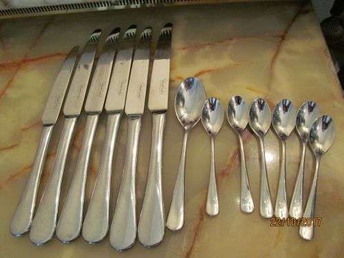 ROBERT WELCH #2 !! Collectable Lot of Robert Welch Designer Cutlery-6 Dinner Knives, 6 Demitasse +