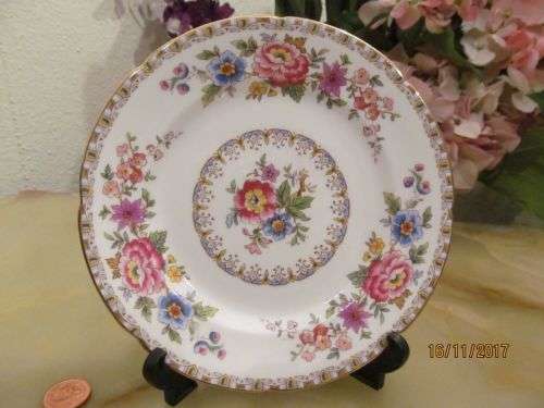 GRAFTON !! Vintage 1930's Fine Porcelain Salad / Bread Plate - Malvern Pattern