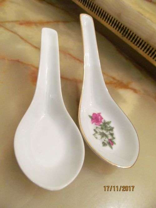 ONE-TWO-THREE !! Lot of Three Vintage Porcelain Items - Designer Vase by Veronique Cornish & 2 Rests