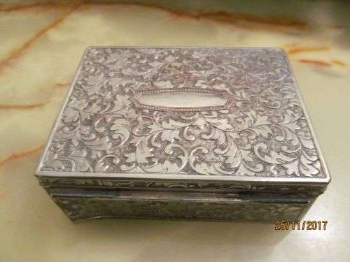 EVELYN HADDON #2 !! Rare Vintage 1930's Evelyn Haddon & Co Ltd Silver Plated Canadian Trinket Box