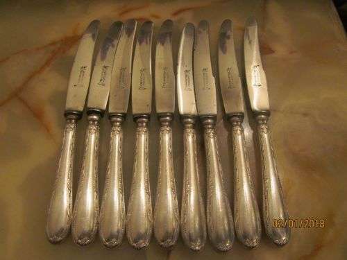 J.A HENCKELS !! Antique Set of Nine J.A Henckels Zwillingswerk, Solingen Fruit Knives - 1900c