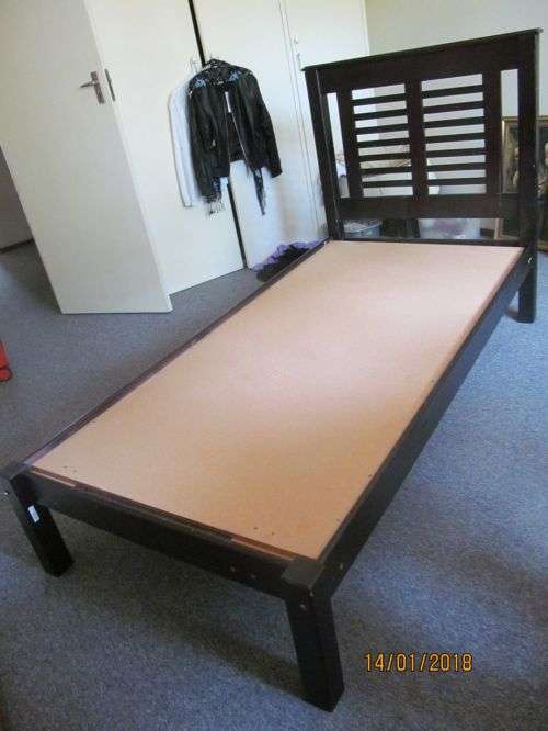 IN THE BEGINNING... !! Large Solid Wood Single Bed with Baseboard - Hemnes Style