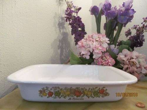 CORNING WARE !! Vintage USA Corning Ware Baking / Casserole Dish - Le Romarin - Spice of Life