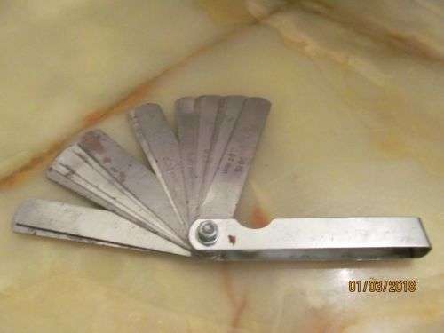 FEELER !! Vintage 1970-80's Feeler Gauge with 26 Measuring Fingers
