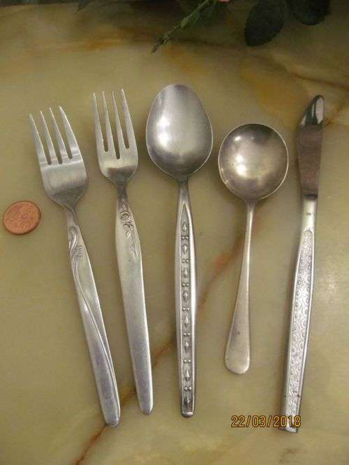 COMBO !! Vintage Lot of Cutlery Items - SP & Stainless - 12 Items (Ideal Replacement Pieces)