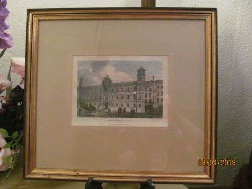 J. SHURY !! Rare Framed Antique (1800's) Hand Colored Copper Engraving - Titled etc