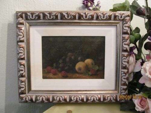SWEET MEMORIES !! Antique Framed Oil on Canvas - Still Life Art - Unsigned