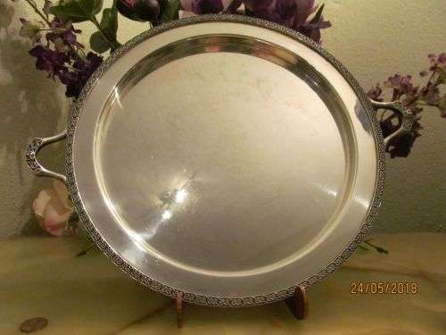 ATKIN BROS !! Rare Antique (Pre 1925) Silver Plated Atkin Bros Drinks/Serving Tray - Empire Style