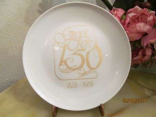 PRE E-TOLLS !! Vintage Porcelain Commemorative Wall / Cabinet Plate - Groot Trek 1838 - 1988