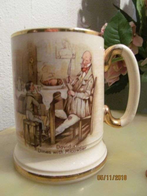 ARTHUR WOOD !! Vintage 1954 Arthur Wood "Oliver asks for more" Ceramic Tankard