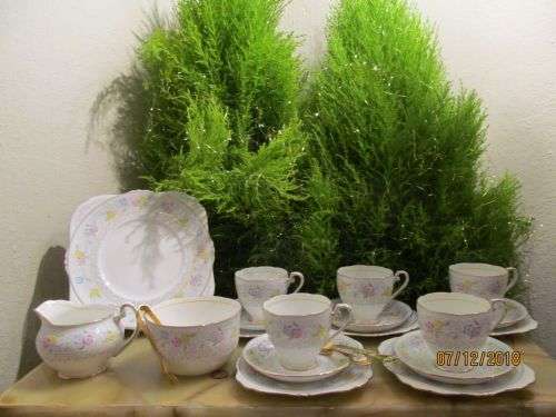 SUMMER DAZE !! Vintage 1930's A.B.J & Sons (Grafton) Fine Porcelain Tea Set - 18 Items