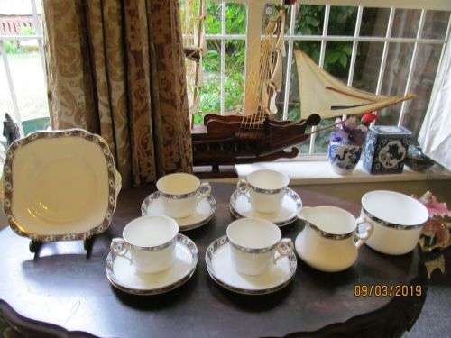 MOSAIC !! Antique 1900-1913 Lot/Set of Grafton China A.B Jones & Sons Porcelain (Tea)-15 Items