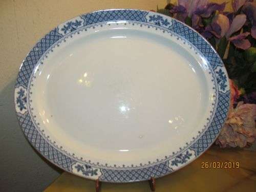 WHIELDON WARE !! Rare Antique 1908-1925 F Winkle & Co Ceramic Serving Platter - Dalmeny Pattern