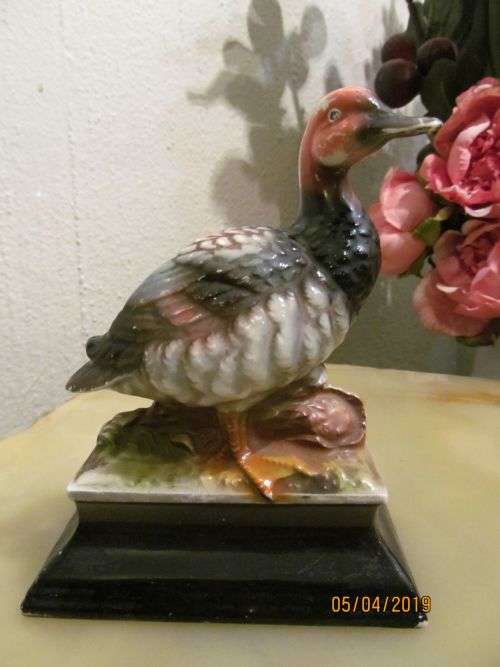 MALLARD !! Vintage Collectable Hand Painted Porcelain Japanese Mallard / Duck Figurine