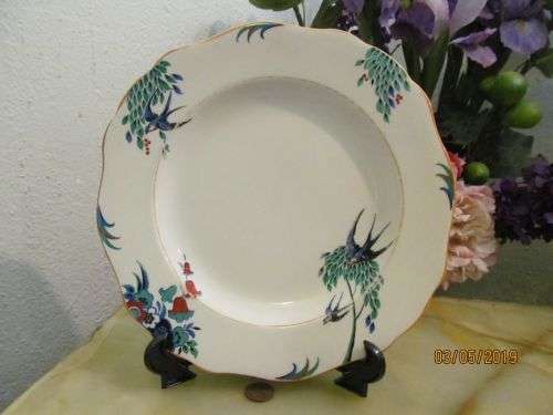 BURLEIGH WARE !! Vintage 1930's Burgess & Leigh Ceramic Art Deco Decorative Plate - Rare Pattern