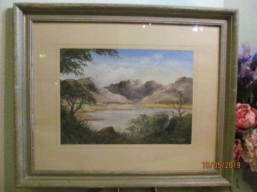 F.W TALMADGE 2 !! Vintage Framed Gallery Art - Mixed Media on Artistic Paper - Valkerhoek Zebediela
