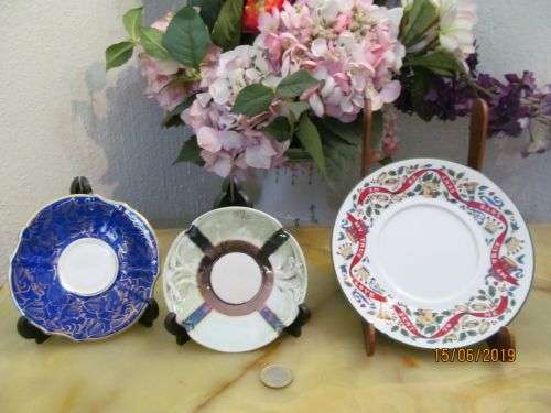 PORCELAIN TRILOGY !! Vintage & Collectable Lot of 3 Fine Porcelain Dishes - Royal Worcester etc