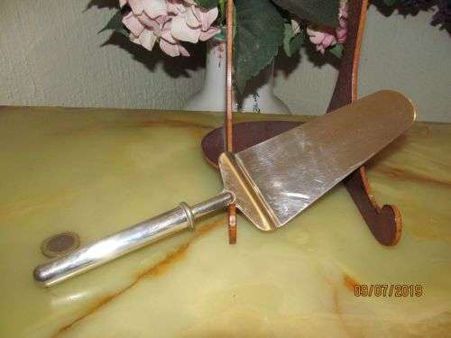 ARGENTE !! Vintage 1950's Italian PM Argente Silver Plated Brass Cake Lifter