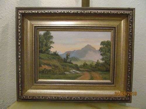 PETER G MILLER !! Framed Vintage Oil on Board - Landscape Art - Die Klein Karoo - Signed