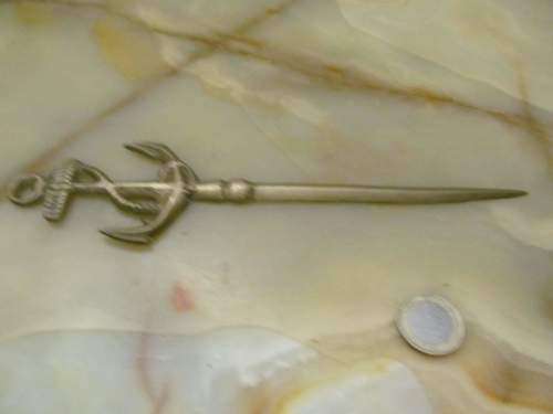ANCHOR !! Vintage Collectable Solid Brass Letter Opener with Rope & Anchor Handle Motif