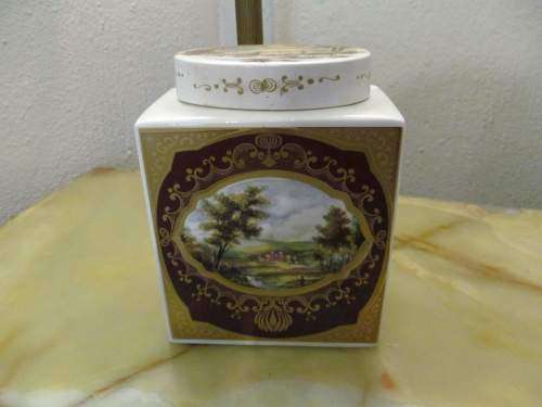 ROYAL CAULDON !! Vintage 1963-1977 Royal Cauldon Bristol Tea Caddy made for Twining & Co