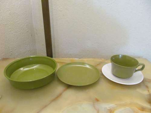 GUZZINI !! Contemporary Lot/Set of Melamine Bowl, Dish and Tea Duo - All Guzzini Reproduction