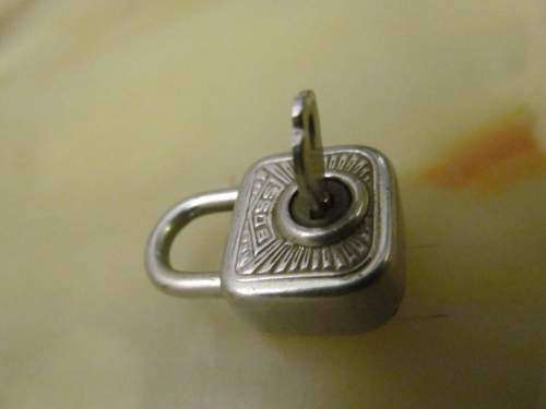 BOSS !! Vintage German Manufactured Small Boss Lock with Key - Completely Functional
