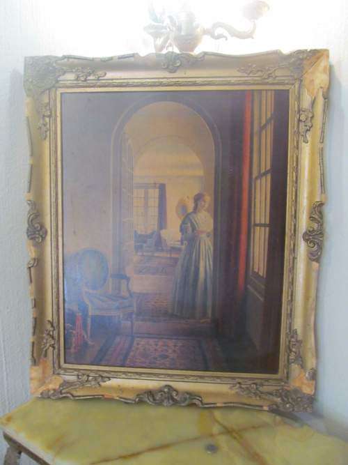 THE LETTER !! Framed Vintage Fine Art Print - The Letter - Leonard Campbell Taylor