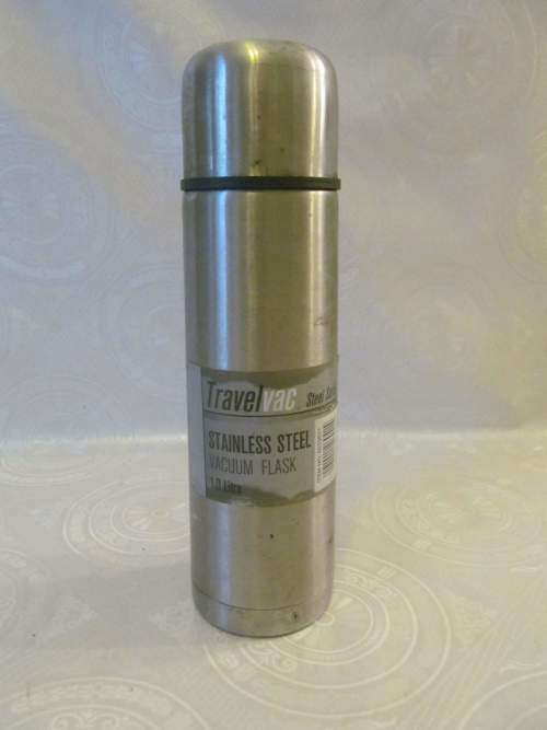 TRAVELVAC !! Contemporary Steel Series Stainless Steel Travelvac Vacuum Flask - 1L