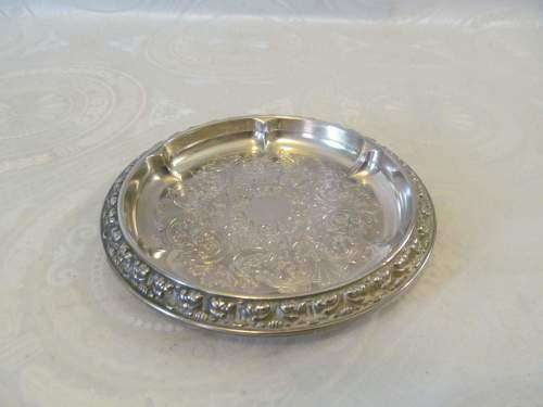 IAN HEATH !! Vintage 1950 - 1960's Grand Baroque Silver Plated Ianthe,Birmingham, Bottle Coaster