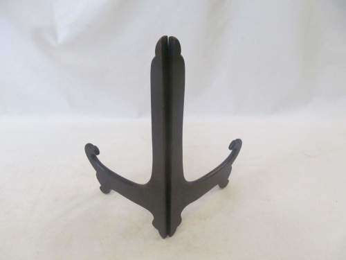 CHARGER STAND !! Large Vintage Fold-up Dark Wood Picture/Charger Stand