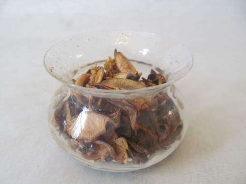 POTPOURRI !! Vintage Lot of Two Glass Potpourri Vases/Pots - One Crackled Design