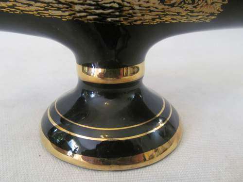 24kt DECOR !! Vintage Hand Made in Greece Fine Porcelain Serviette Stand - 24kt Gold