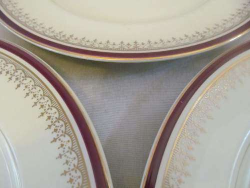 JOHNSON BROS !! Vintage 1930's Lot of 5 Identical Victorian Johnson Bros Porcelain Dinner Plates