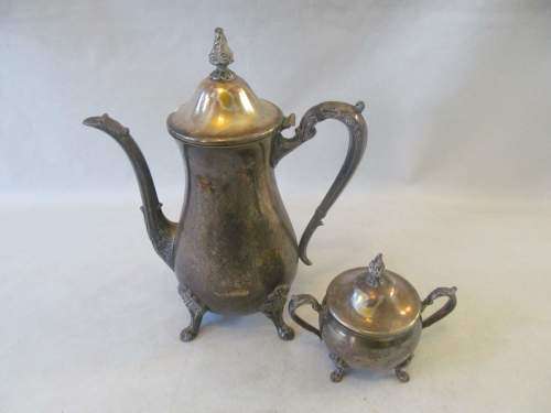 VINERS !! Vintage 1925-1939 Lot of Viners Alpha Plate Teapot and Sugar Bowl