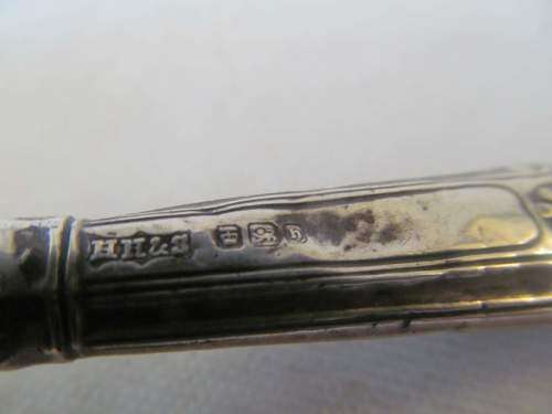 SHEFFIELD !! Antique 1900 Henry Hobson & Son Sterling Silver Fish Knife - Kings Pattern